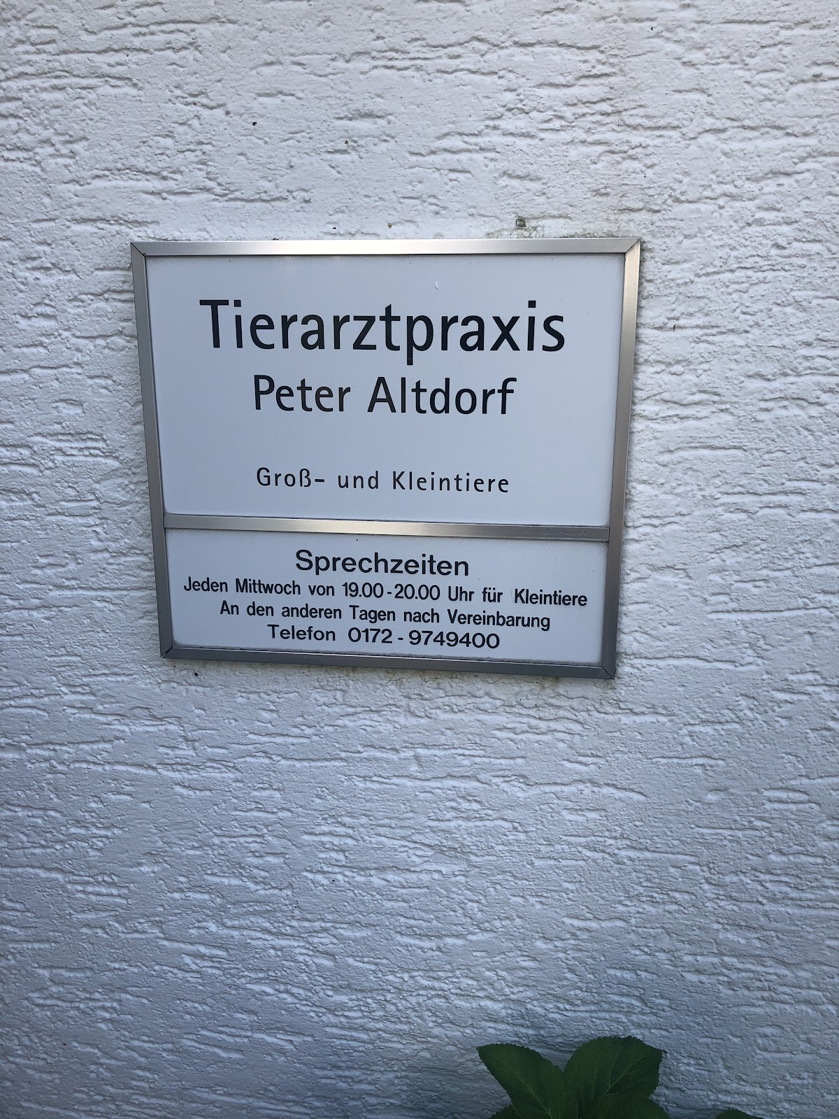 Tierarztpraxis Peter Altdorf in Porz – Praxisansicht